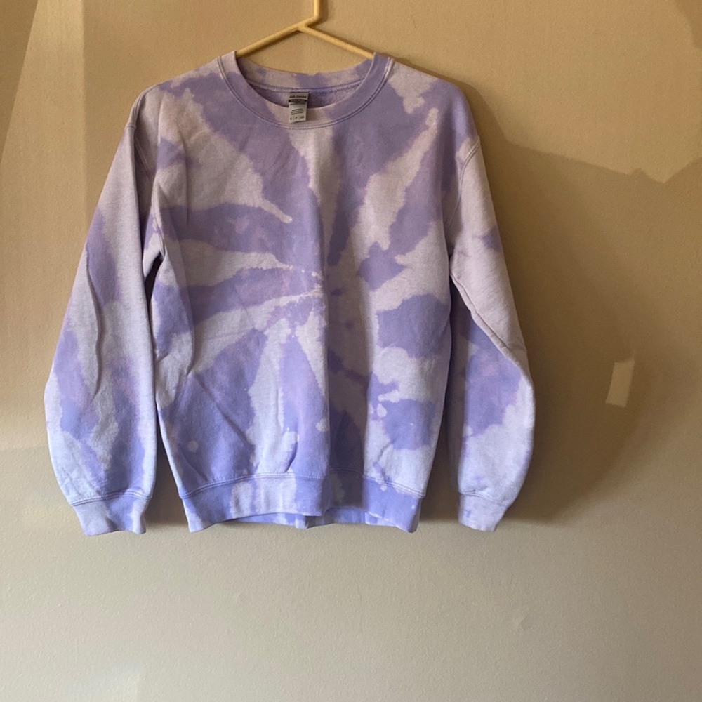 purple tie dyed sweatshirt